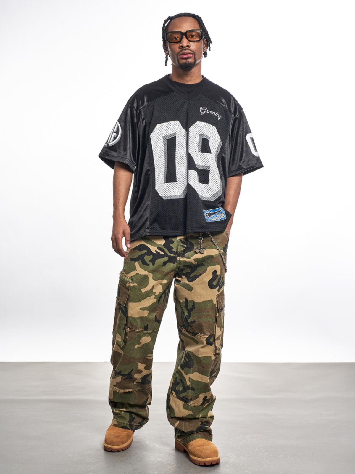 F3F Select 09 Numbering Printed Logo Mesh Hockey Jersey Tee
