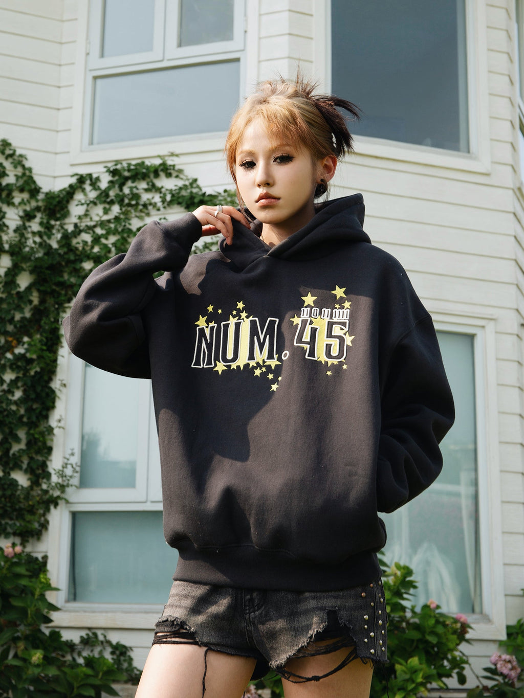 S45 Star Embroidery Hoodie