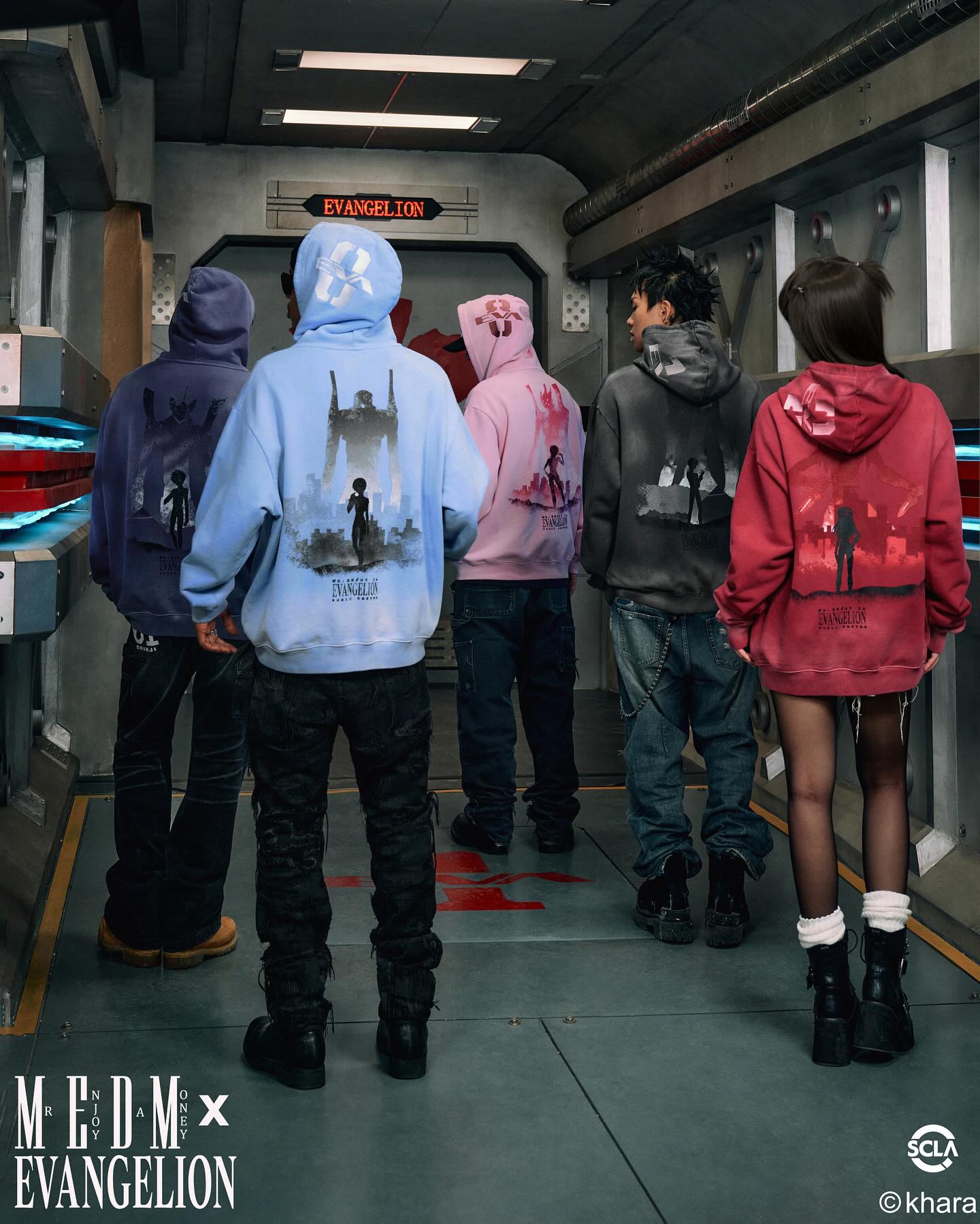 MEDM x EVA Evangelion Washed Zip-Up Hoodie