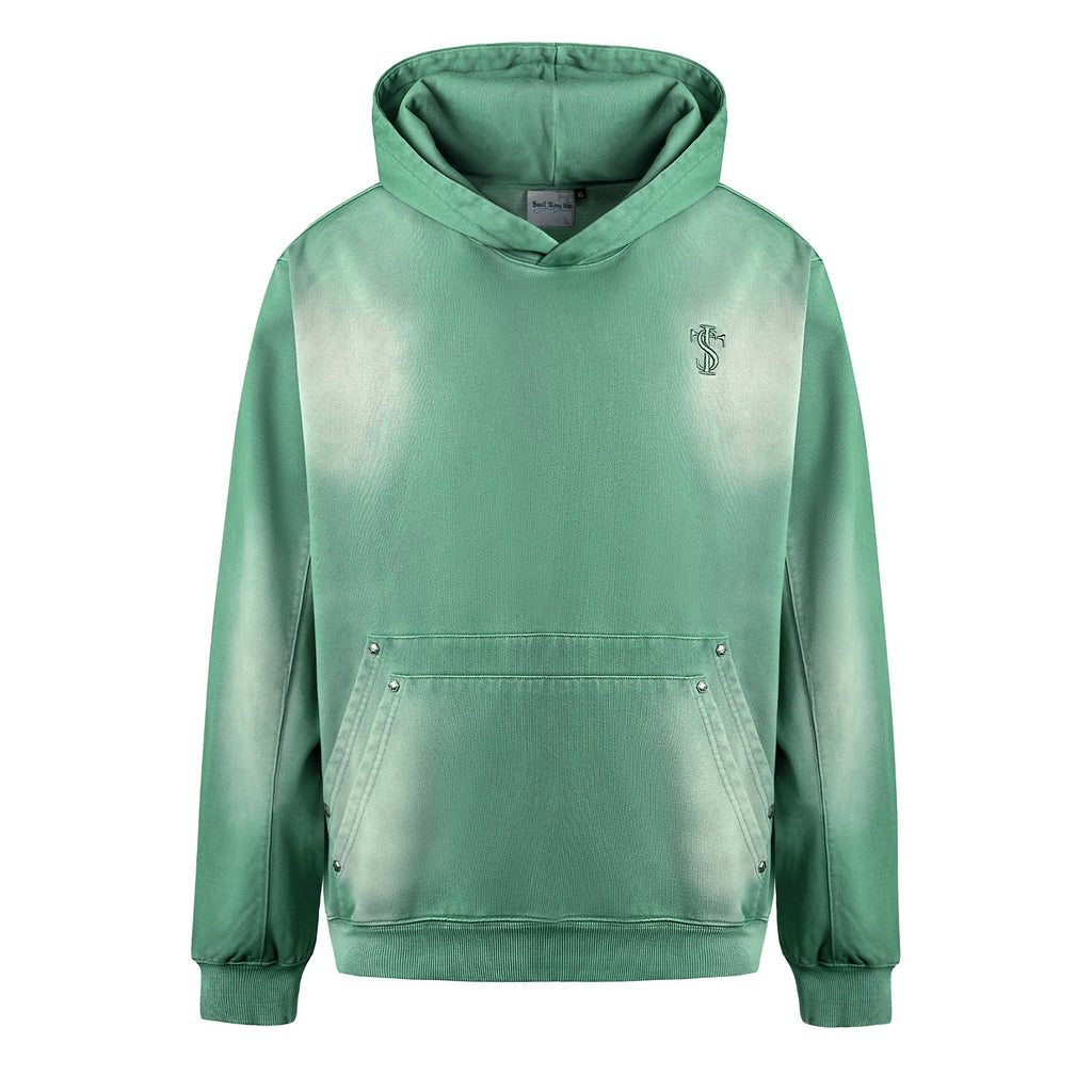 Small Town Kid Double Rivet Pocket Washed Hoodie