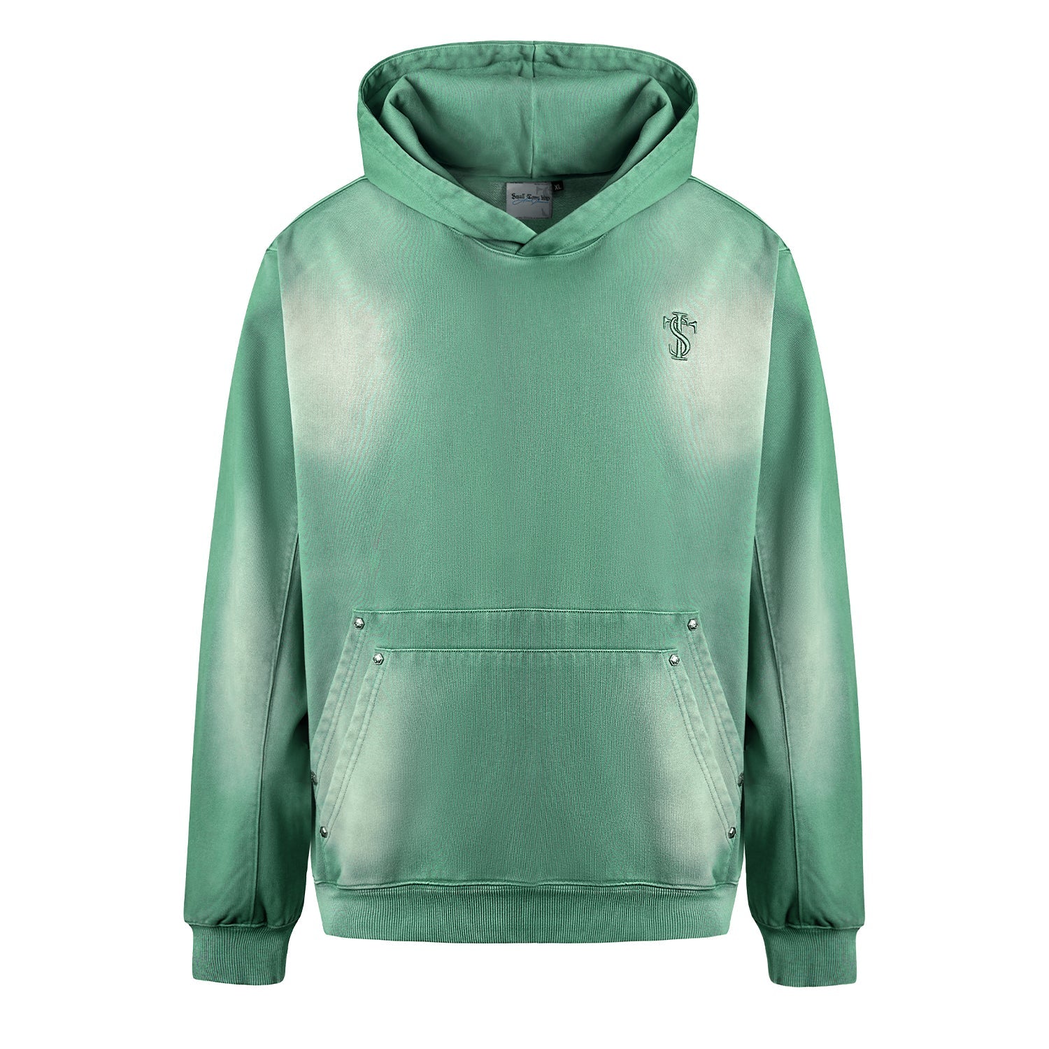 Small Town Kid Double Rivet Pocket Washed Hoodie