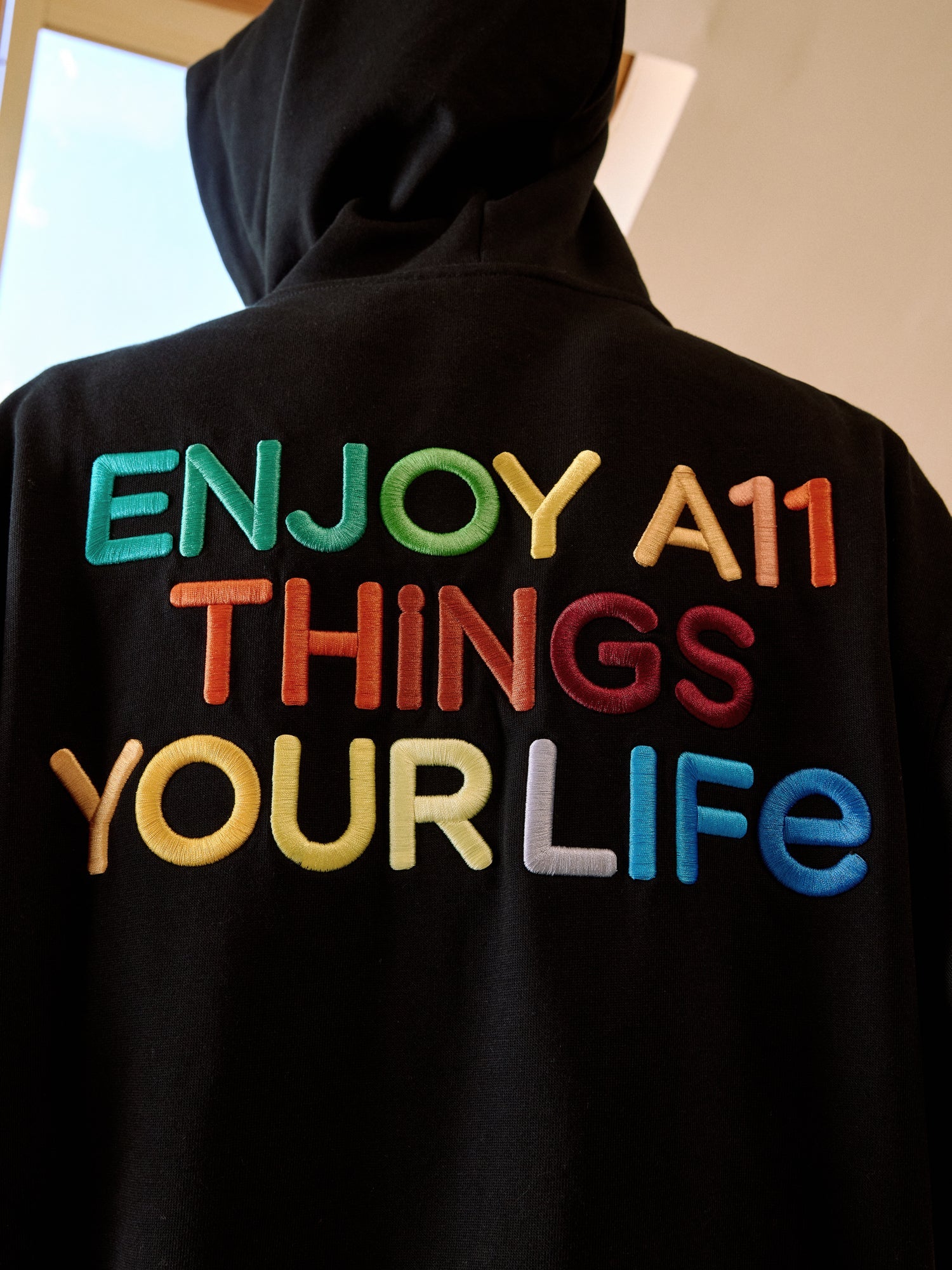 MEDM Rainbow Letter Zip Up Hoodie