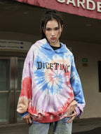 DICETINY Tie Dye Swirl Bone Print Hoodie