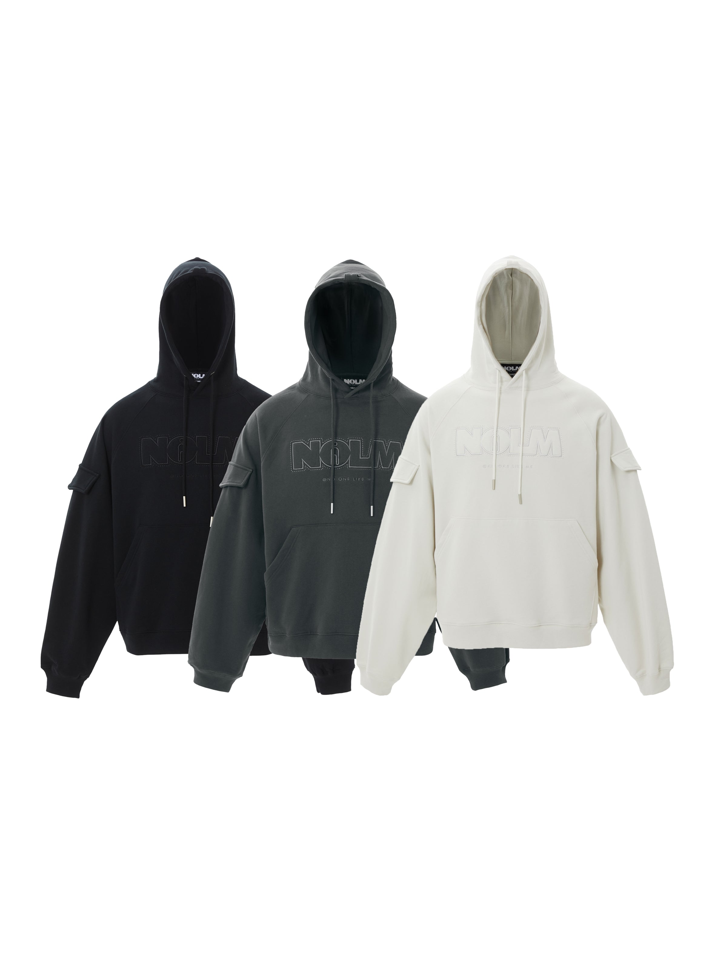 STEEPC NOLM Embroidered Logo Loose Hoodie
