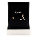 18K Yellow White Gold Diamond Etoile Filante Earrings