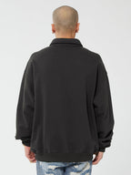 F2CE Retro Vintage Print Polo Sweatshirts