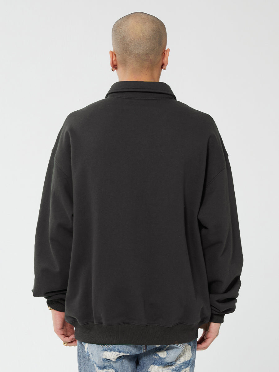 F2CE Retro Vintage Print Polo Sweatshirts