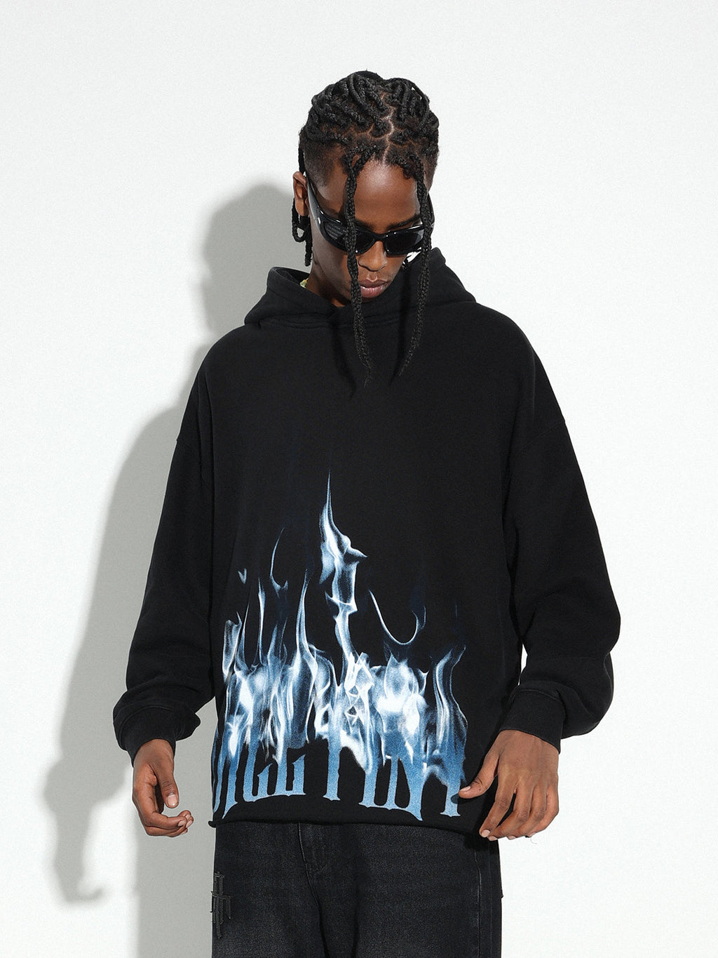 DICETINY Logo Flame Printed Hoodie