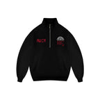 ANTIDOTE Half Zipper Embroidered Sweatshirt