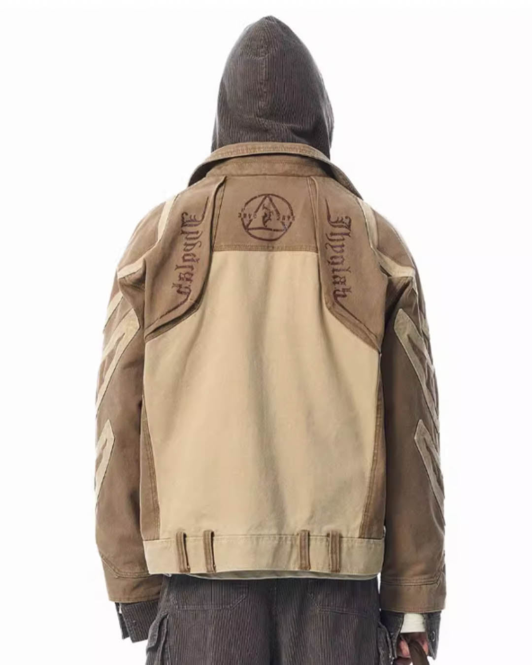 JHYQ Contrast Color Stitching Canvas Work Jacket