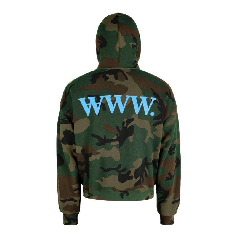 ANTIDOTE Camouflage Printed Zip Up Hoodie