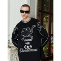 YADcrew Ostrich Foam Printed Sweatshirts