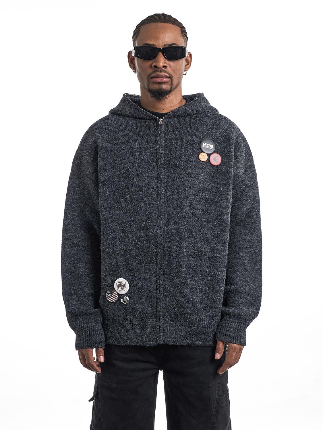 F3F Select Zip Up Knit Hoodie