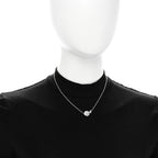 18K White Gold Diamond Camelia Precieux Necklace