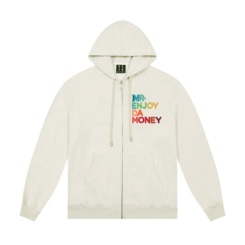 MEDM Rainbow Letter Zip Up Hoodie