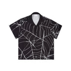ANTIDOTE Spider Web Print Short Sleeved Shirt