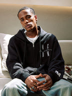 MEDM Basic Logo Embroidery Zip Up Hoodie
