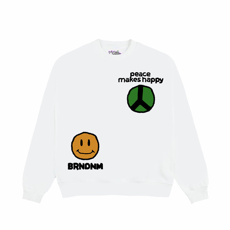 F3F Select Smiley Face Emoji Print Sweatshirts