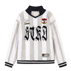 Small Town Kid Striped Knit Polo Sweater