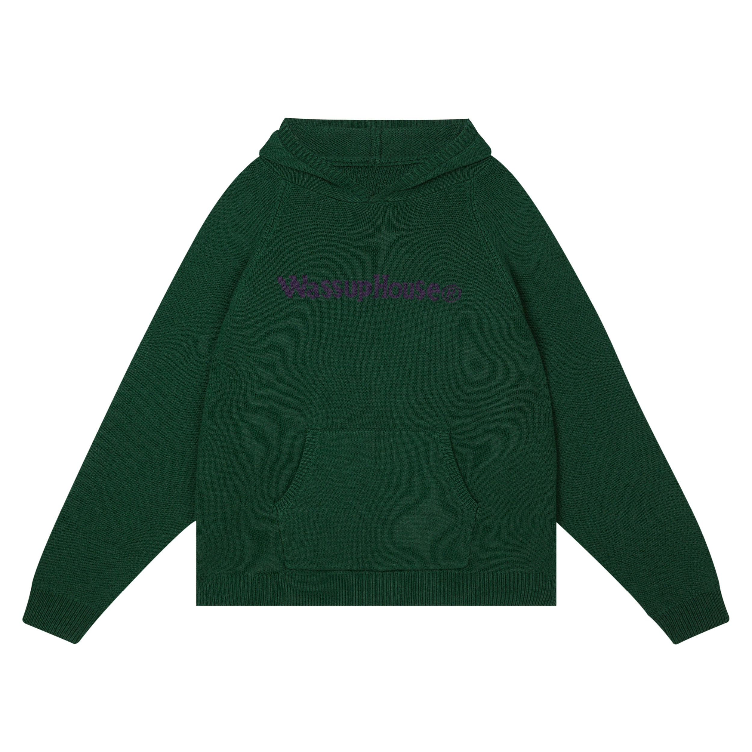 Wassup House Basic Logo Knit Hoodie