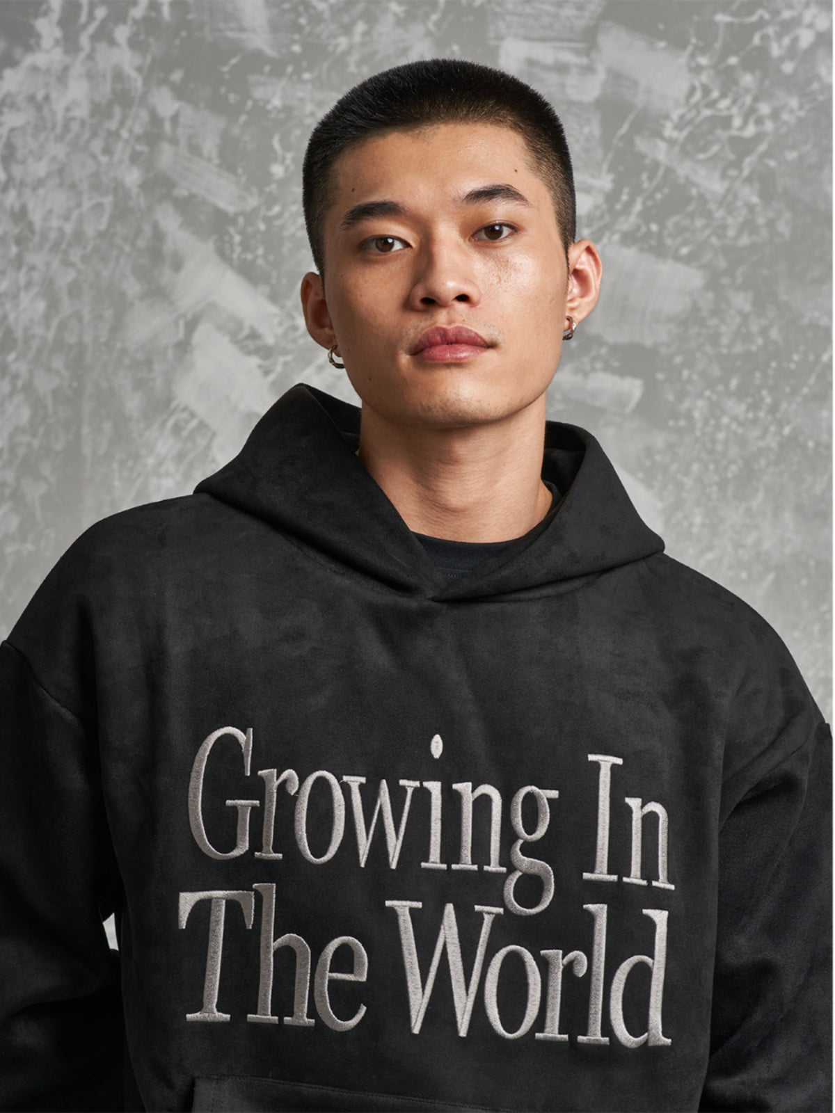 F3F Select Growing In The World Embroidered Suede Hoodie
