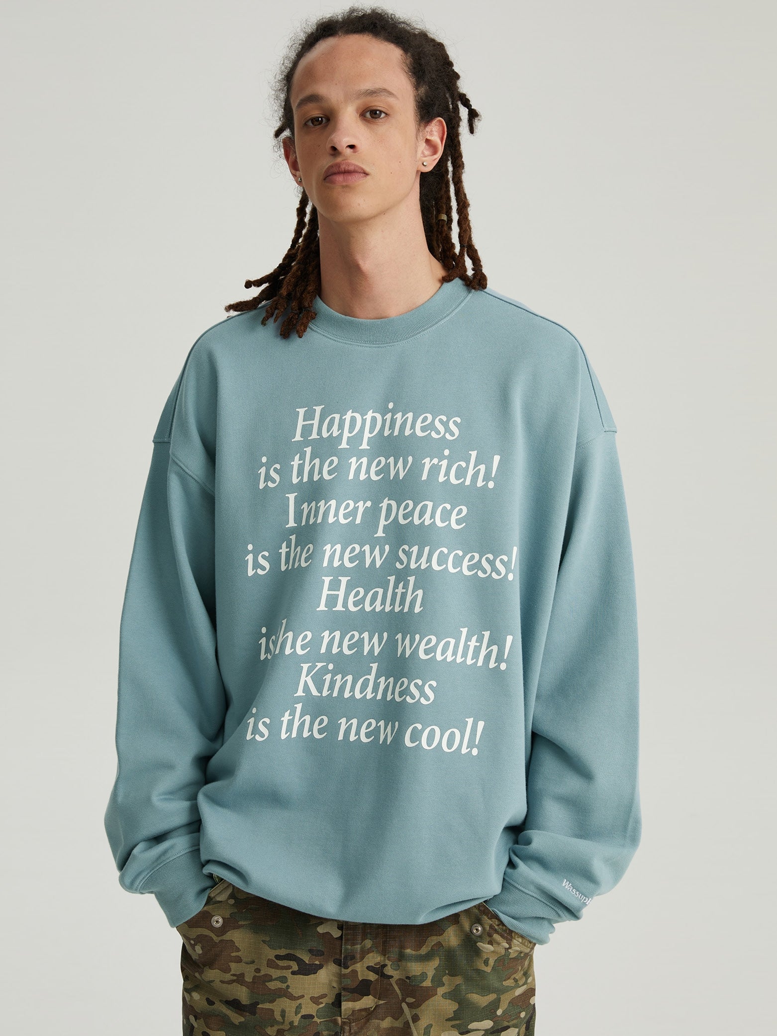 Wassup House Slogan Printing Sweatshirt