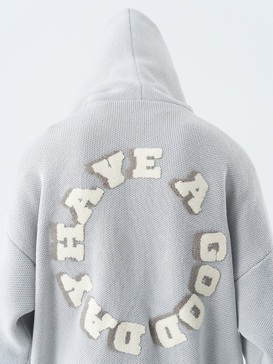 Harsh and Cruel Circular 3D LOGO Hoodie Knit Sweater