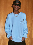 MEDM Worsted Heavyweight Cotton Basic Logo Knit Sweater