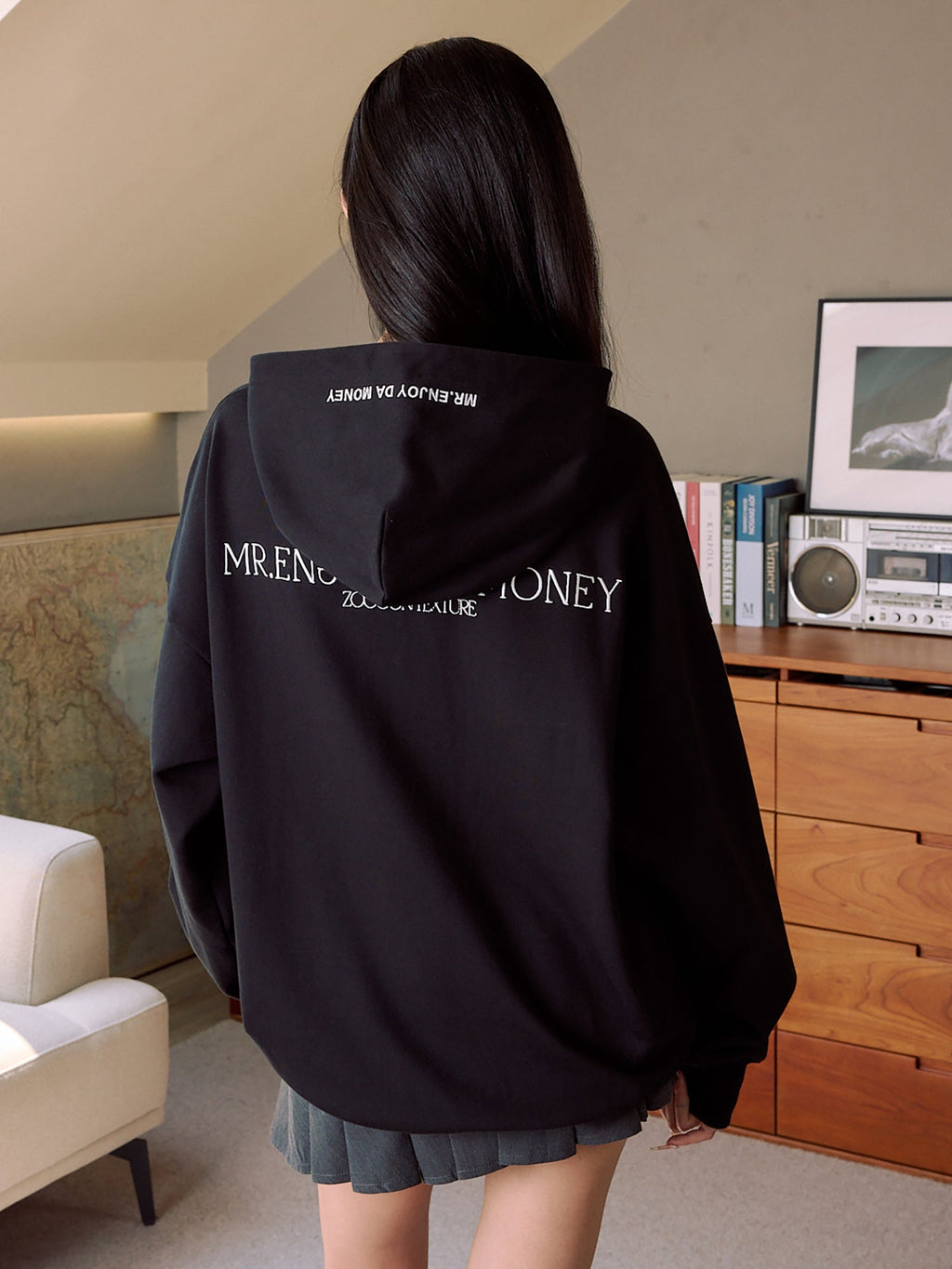 MEDM Animal Texture Logo Velcro Hoodie