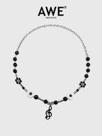 AWE Black Note Necklace