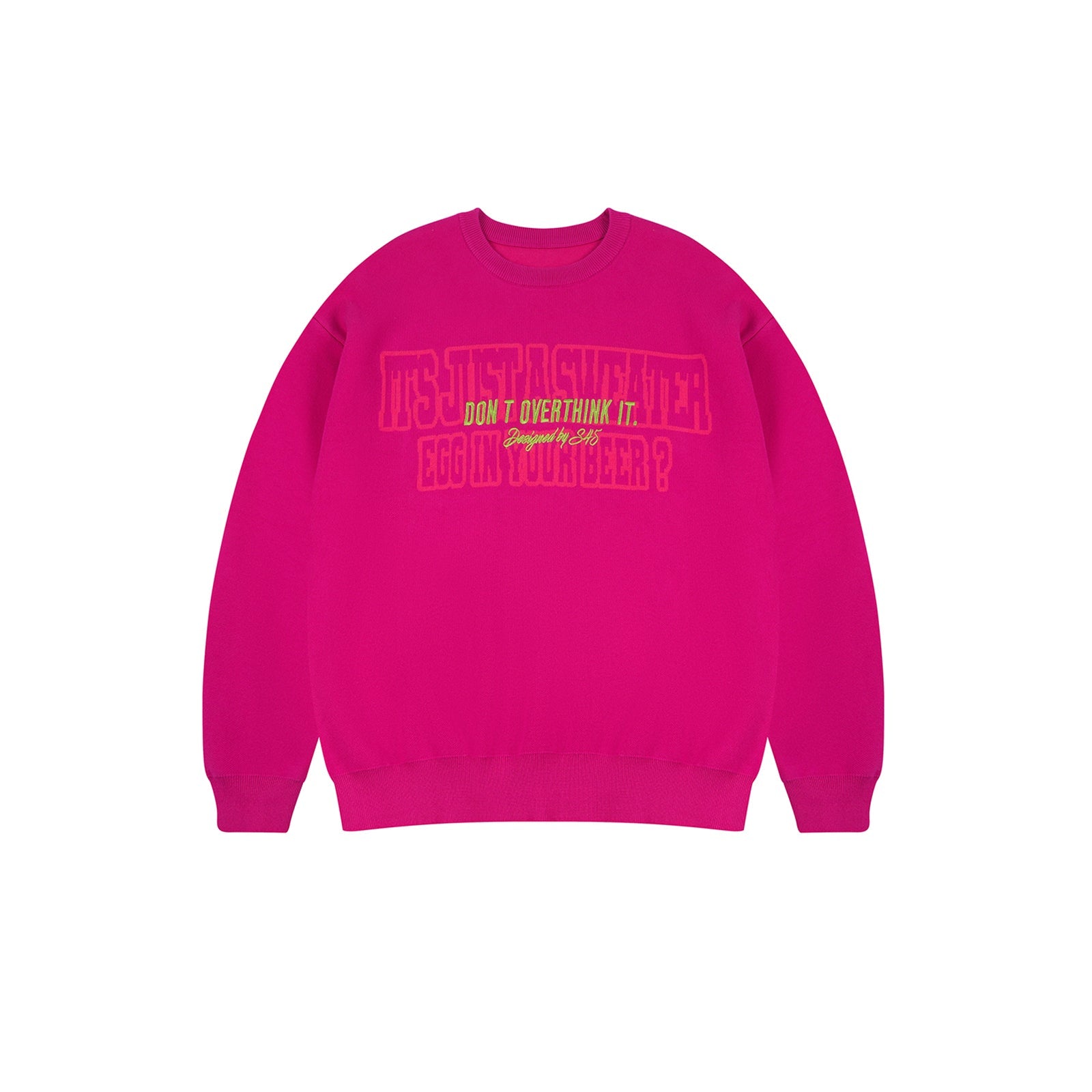 S45 Monogrammed Slogan Embroidered Knit Sweater