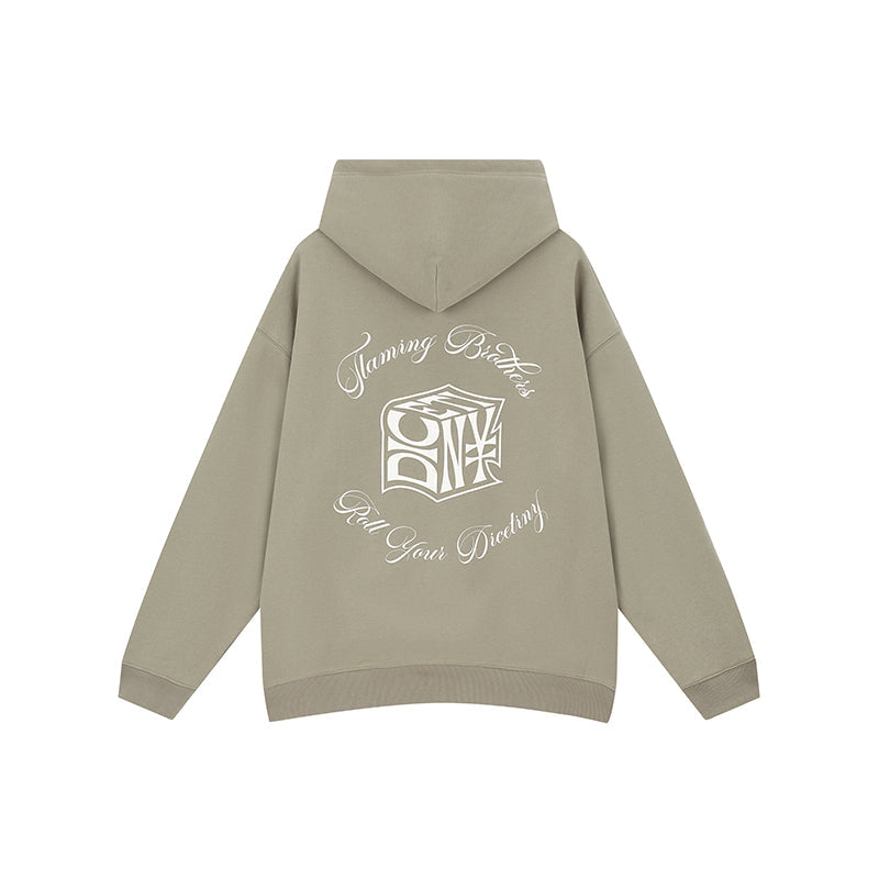 DICETINY Dice Roll Foam Letter Print Hoodie