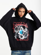 Small Town Kid Dragon Print Hoodie