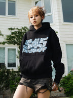 S45 Ice Blue Full Diamond Print Logo Hoodie
