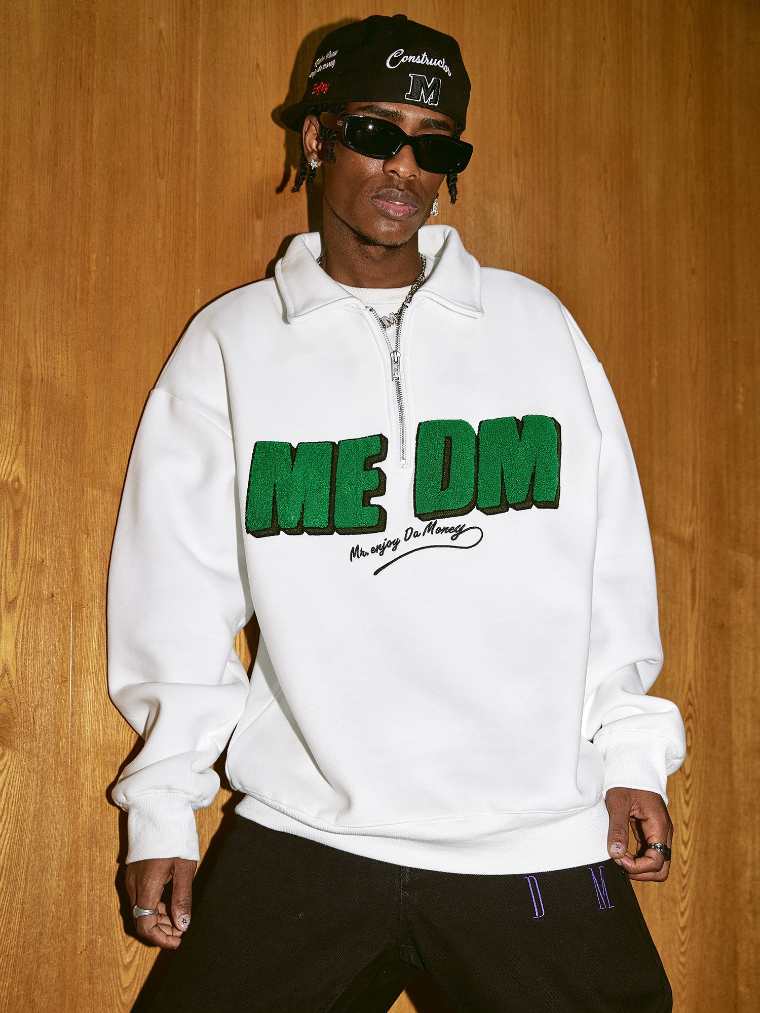 MEDM Half Zipper Logo POLO Sweatshirts