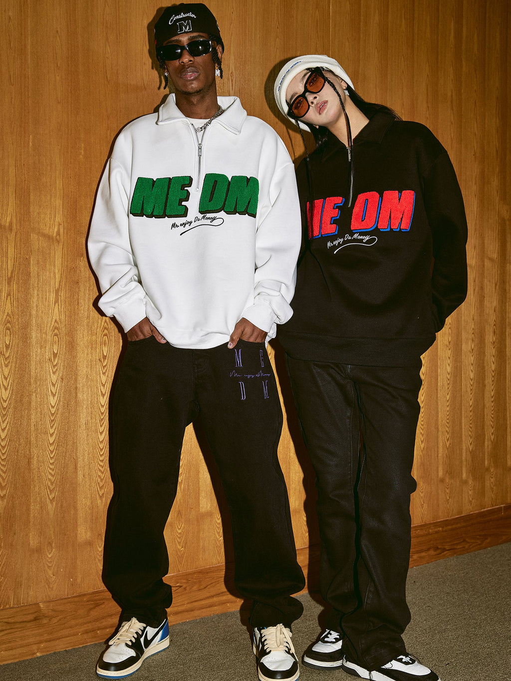 MEDM Half Zipper Logo POLO Sweatshirts