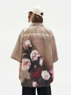 Harsh and Cruel Vintage Floral Oil Painting Cuban Shirt