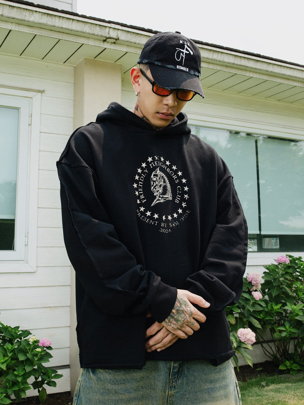 S45 War Horse Medal Stitching Hoodie