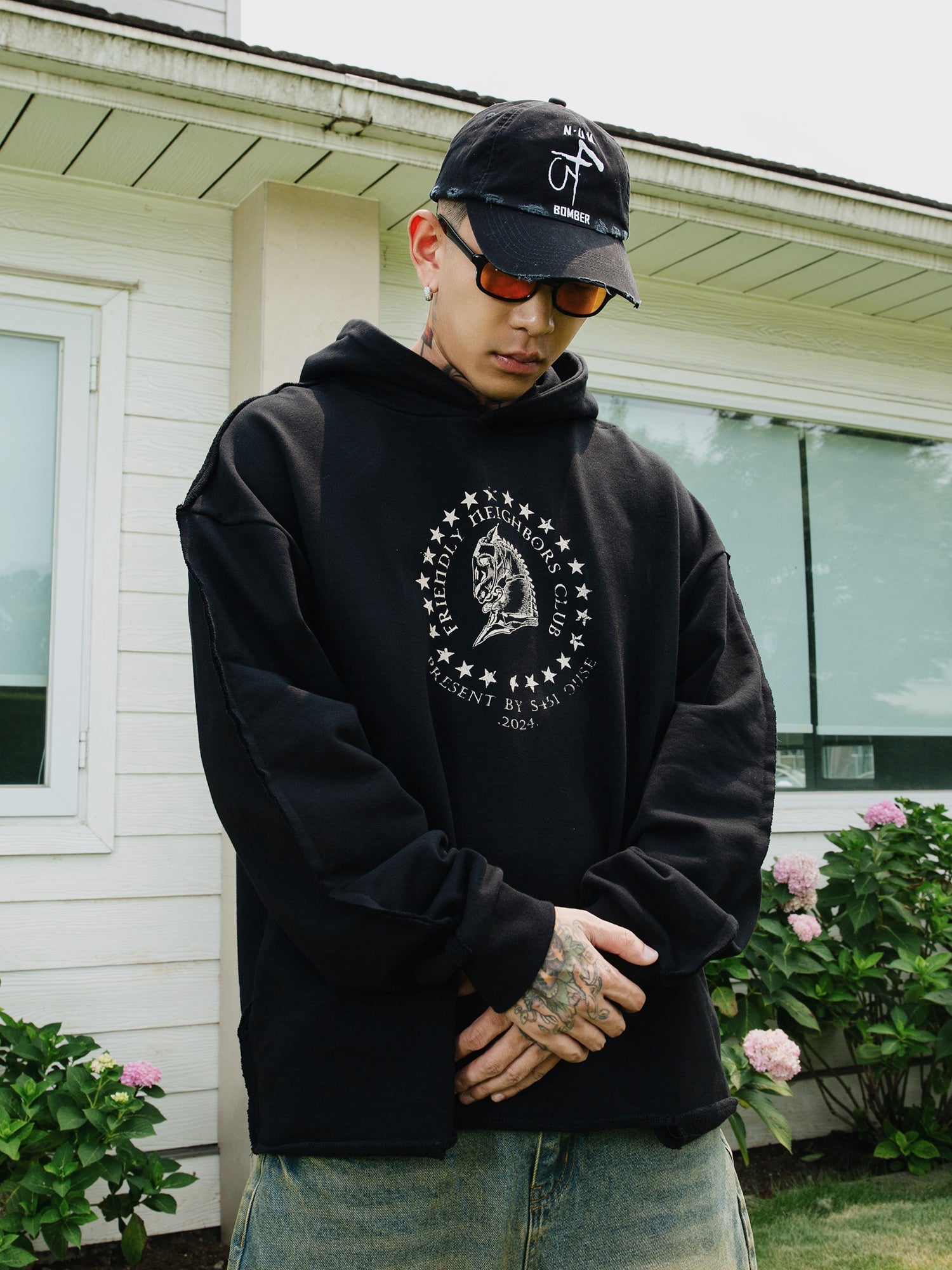 S45 War Horse Medal Stitching Hoodie