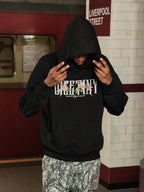 DICETINY Basic Logo Rose Floral Print Hoodie