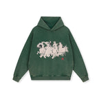 DICETINY Horse Print Washed Hoodie