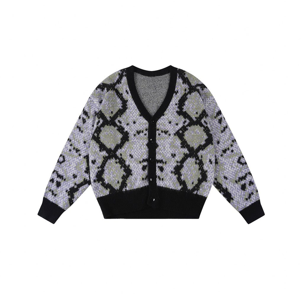 S45 Snake Jacquard Mohair Cardigan