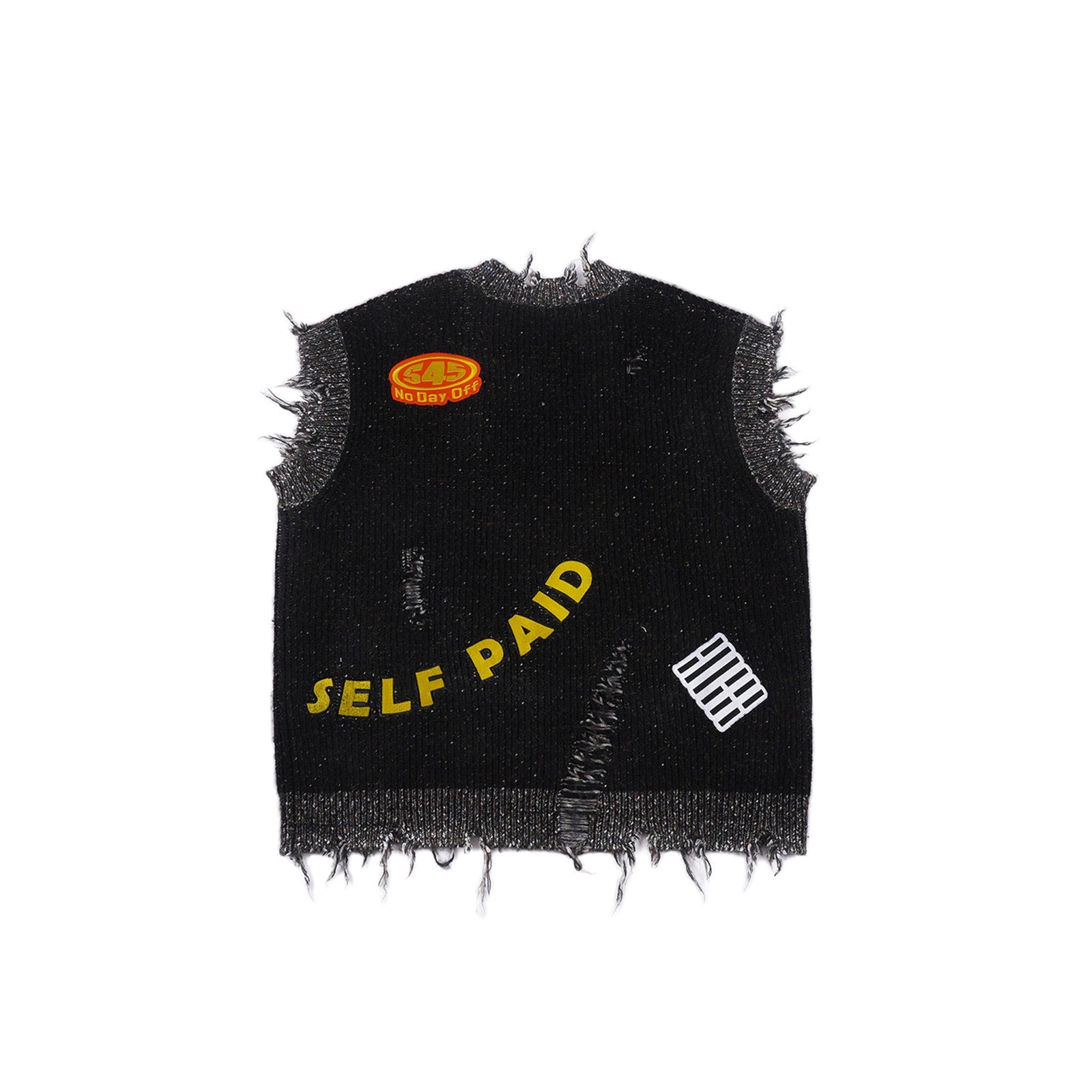 S45 Octopus Destruction Mixed Knit Vest