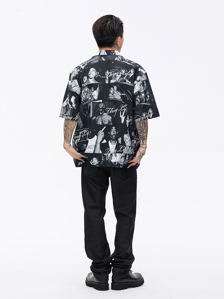 2PAC Full Print Short Sleeved Shirt