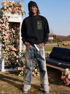 MEDM Messy Line Raglan Sleeve Sweatshirt