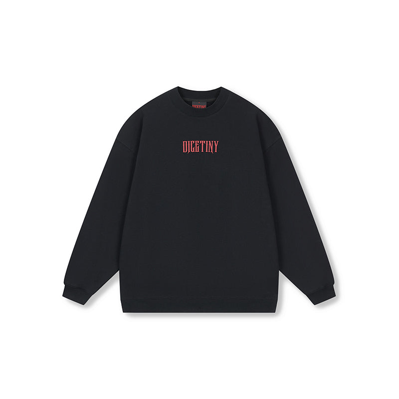 DICETINY Basic Logo Printed Sweatshirt