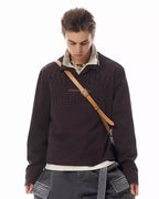 JHYQ Short Box Silhouette Letter Printing Long Sleeved Polo