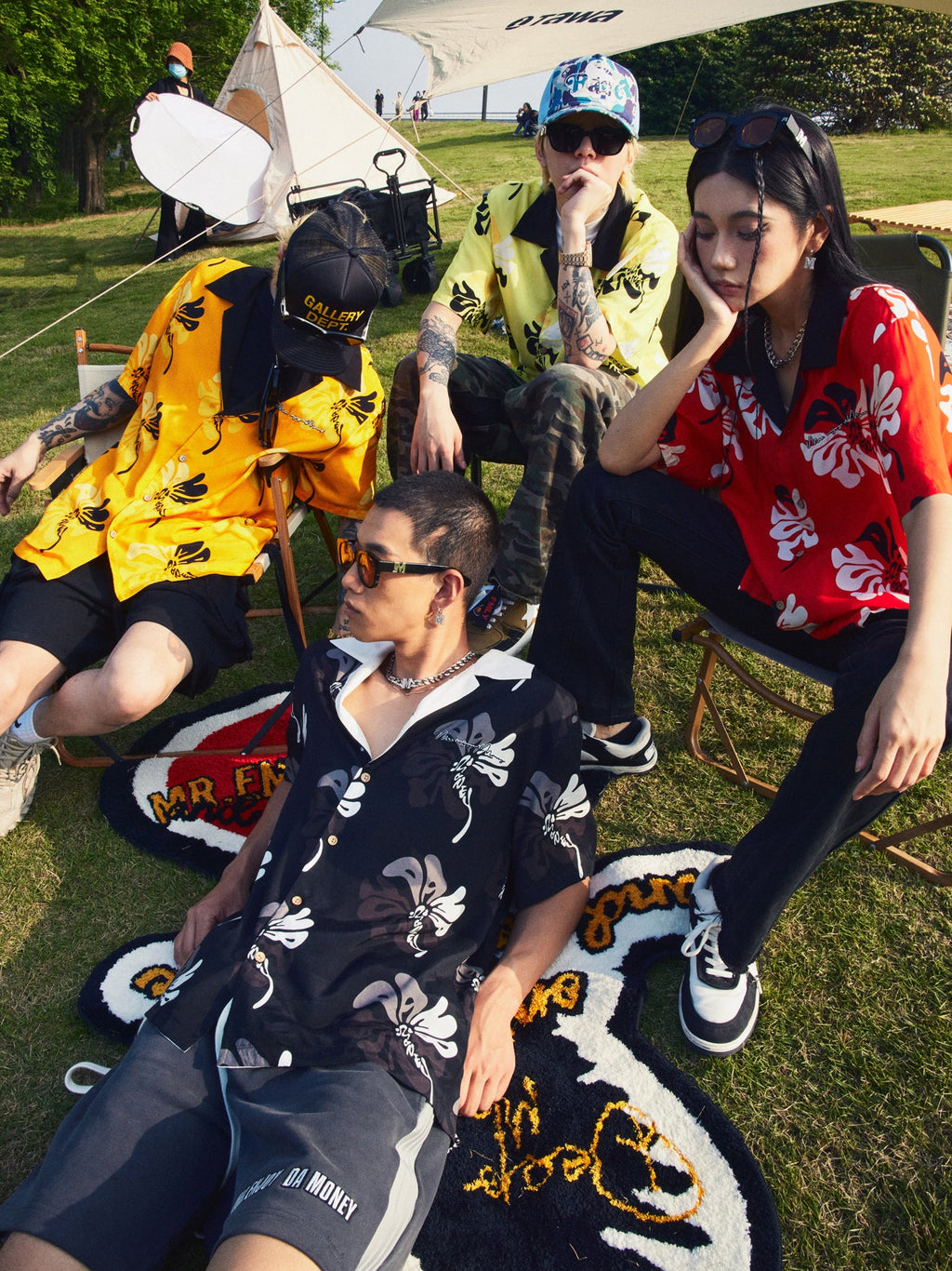 MEDM Lapel Color Short Sleeved Hawaiian Shirt