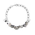 Nbostore Love Heart Diamond Texture Black Necklace