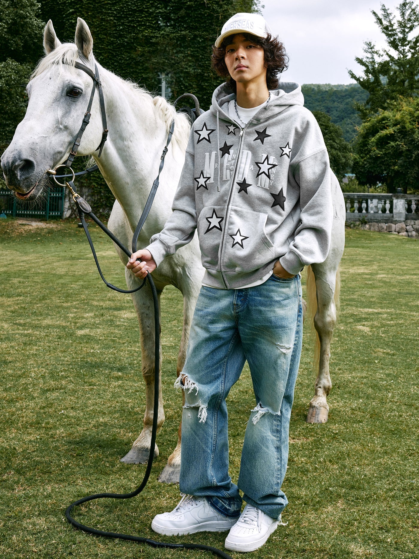 MEDM Pentagram Star Zipper Hoodie